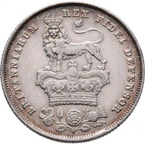 Velká Británie, George IV., 1820 - 1830, Shilling 1825, Londýn, SCBC.3812, KM.694 (Ag925),