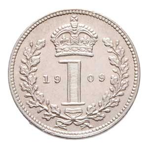 Velká Británie, Edward VII., 1901 - 1910, Penny 1909 - typ Maundy Sets, Londýn, SCBC.3989,