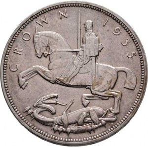 Velká Británie, George V., 1910 - 1936, Crown 1935 - 25 let vlády, KM.842, SCBC.4050 (Ag500),
