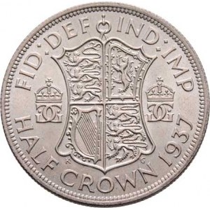 Velká Británie, George VI., 1936 - 1952, 1/2 Crown 1937, Londýn, SCBC.4080, KM.856 (Ag500),
