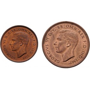 Velká Británie, George VI., 1936 - 1952, 1/2 Penny 1937, Farthing 1939, SCBC.4115,4116,