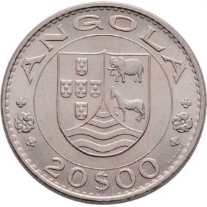 Angola - portugalská kolonie do roku 1975, 20 Escudos 1971, KM.80 (nikl), 11.814g, nep.hr.,