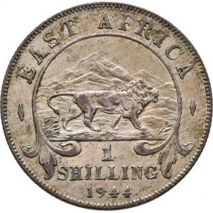 Britská východní Afrika, George VI., 1936 - 1952, Schilling 1944, KM.28 (Ag250), 7.777g, patina