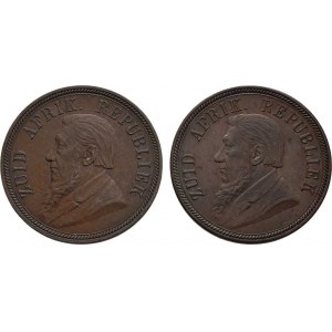 Jižní Afrika, republika, 1836 - 1910, Penny 1892, 1894, KM.2 (bronz), 9.371g, 9.553g,