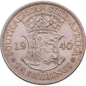 Jižní Afrika, George VI., 1936 - 1952, 2.5 Shillings 1940, KM.30 (Ag925), 14.091g, dr.hr.,