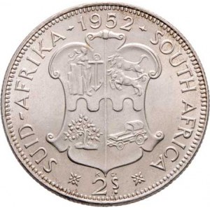 Jižní Afrika, George VI., 1936 - 1952, 2 Shillings 1952, KM.38.2 (Ag500), 11.250g, nep.hr.,