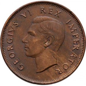 Jižní Afrika, George VI., 1936 - 1952, 1/2 Penny 1941, KM.24 (bronz), 5.667g, dr.hr.,