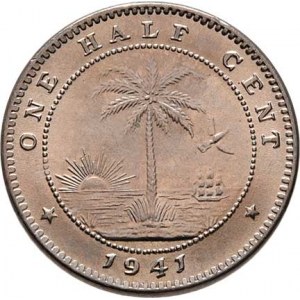 Liberie - republika, 1847 -, 1/2 Cent 1941, KM.10a (CuNi), 2.518g