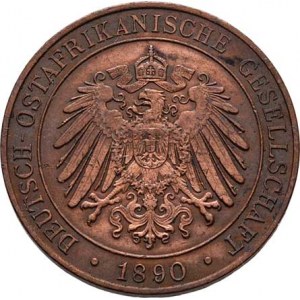 Německá východní Afrika, Wilhelm II., 1888 - 1918, 1 Pisa, AH.1307 = 1890, KM.1 (bronz), 6.467g,