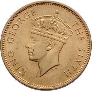 Jamajka, George VI., 1936 - 1952, Farthing 1952, KM.33 (mosaz), 2.780g, pěkná patina,