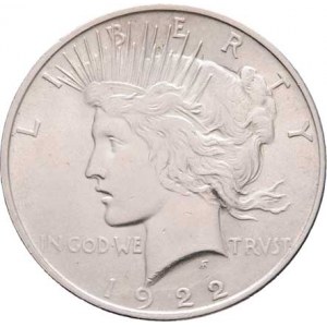 USA, Dolar 1922 - Mírový, KM.150 (Ag900), 26.807g,