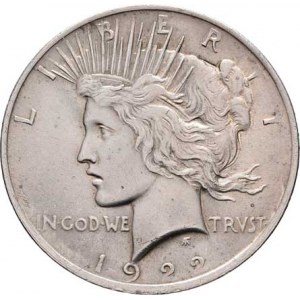USA, Dolar 1922 - Mírový, KM.150 (Ag900), 26.704g,