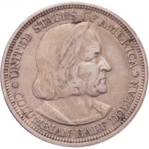 USA, 1/2 Dolar 1892 - Kolumbovská výstava, KM.117 (Ag900),