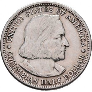 USA, 1/2 Dolar 1893 - Kolumbovská výstava, KM.117 (Ag900),