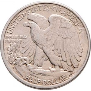 USA, 1/2 Dolar 1917 S - stojící Liberty, KM.142 (Ag900),
