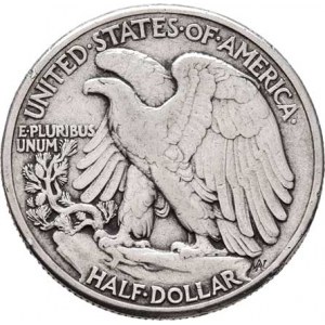 USA, 1/2 Dolar 1941 - stojící Liberty, KM.142 (Ag900),