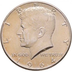 USA, 1/2 Dolar 1964 D - Kennedy, KM.202 (Ag900), 12.432g,