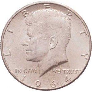 USA, 1/2 Dolar 1964 - Kennedy, KM.202 (Ag900), 12.432g,
