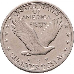 USA, 1/4 Dolar 1918 S - stojící Liberty, KM.145 (Ag900),