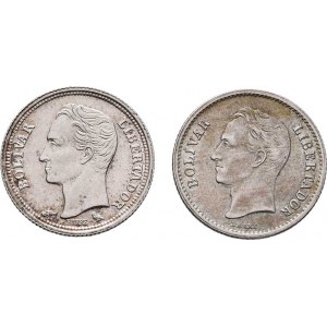Venezuela, republika, 1830 -, 1/4 Bolivar 1948, 25 Centimos 1960, Y.20, Y.35a,