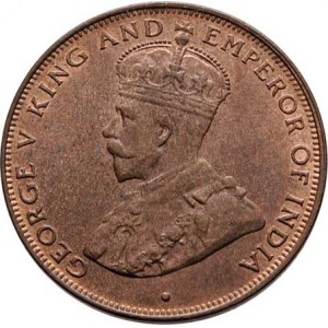 Hong Kong, George V., 1910 - 1936, Cent 1931, KM.17 (bronz), 4.031g, pěkná patina, téměř