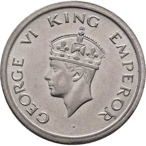 Indie, George VI., 1936 - 1952, Rupie 1947, KM.559 (Ni), 11.669g, nep.hr., nep.rysky,