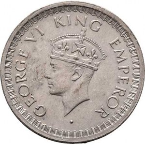 Indie, George VI., 1936 - 1952, 1/2 Rupie 1945, KM.552 (Ag500), 5.837g, nep.hr.,