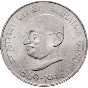 Indie, republika, 1947 -, 10 Rupie (1969) - Mahatma Gandhi, KM.185 (Ag800),