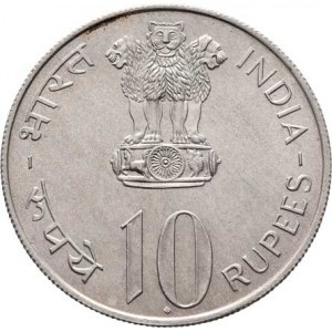 Indie, republika, 1947 -, 10 Rupie 1972 - 25 let nezávislosti, KM.187 (Ag500),