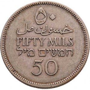 Palestina, britské mandátní území, 1922 - 1948, 50 Mils 1927, KM.6 (Ag720), 5.755g, nep.hr.,