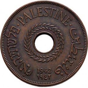Palestina, britské mandátní území, 1922 - 1948, 20 Mils 1942, KM.5a (bronz), 11.306g, nep.hr.,