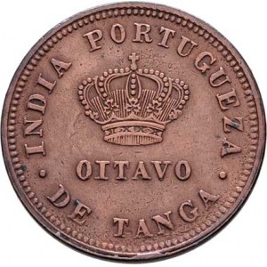 Portugalská Indie, Luiz I., 1861 - 1889, 1/8 Tanga 1886, KM.7 (Cu), 3.148g, dr.hr., dr.rysky,