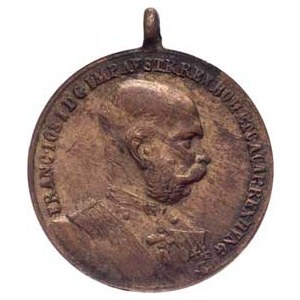 Rakousko - Uhersko, František Josef I., 1848 - 1916, Jubilejní vojenská medaile 1898 - miniatura, p