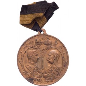 Rakousko - Uhersko, František Josef I., 1848 - 1916, Neoficiál.pam.medaile 1908 - na 60.výročí vlád