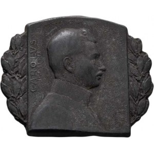 Rakousko-Uhersko, čepicové odznaky s portréty osob, Císař Karel I. (1916), Sign. Marschall, Nesign.