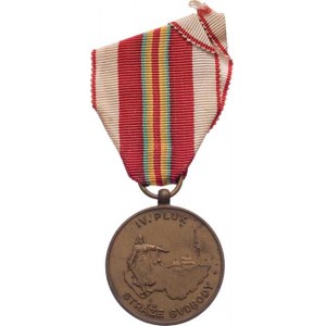Československo, IV.pluk Stráže svobody - bronz.pamět.medaile, VM.70,