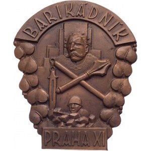 Československo, Barikádník Praha XI. (Žižkov) - pamět.odznak, VM.186