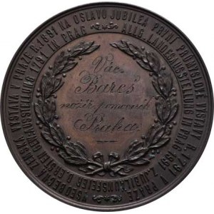 Praha - medaile Zemské jubilejní výstavy 1891, Kvasnička - Průmyslová jednota v Čechách - český lev