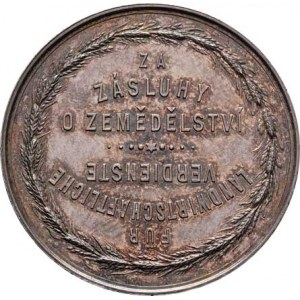 Praha - medaile Zemské jubilejní výstavy 1891, Pištora - Zemědělská rada pro Království české -