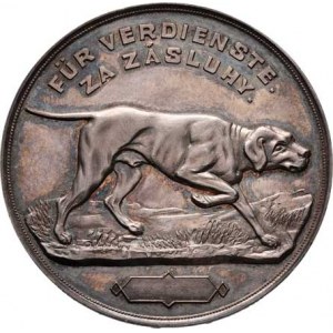 Praha - medaile Zemské jubilejní výstavy 1891, Spolek pro chov psů v Království českém b.l. - běžíc