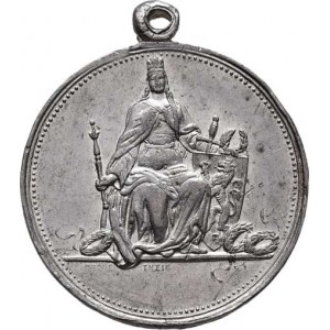 Praha - medaile Zemské jubilejní výstavy 1891, Fritsche/Thein - malá česká upomínková medaile -