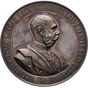Praha - medaile Zemské jubilejní výstavy 1891, Christlbauer - návštěva Fr.Josefa na Královských