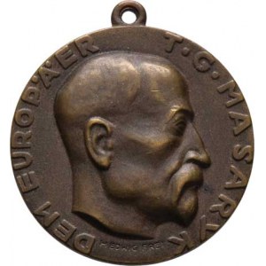 Československo - medaile s portrétem T.G.Masaryka, Frei - medailka na hold Panevropské unie 1937 -