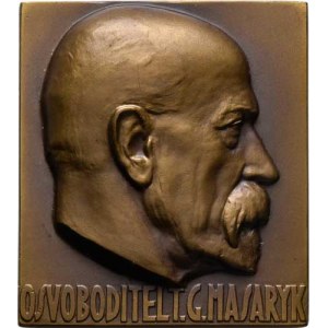 Československo - medaile s portrétem T.G.Masaryka, Hájek - jednostranná dutá plaketa b.l. (1948) -