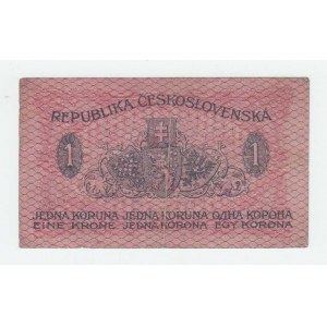 Československo - státovky I. emise, 1 Koruna 1919, série 032, BHK.7, He.7a neperf.