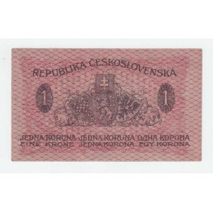 Československo - státovky I. emise, 1 Koruna 1919, série 160, BHK.7, He.7a neperf.