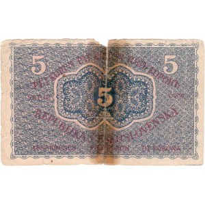 Československo - státovky I. emise, 5 Koruna 1919, série 0056 - dob. falzum, jako BHK.8,