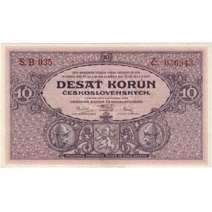 Československo - bankovky Národ. banky Československé, 10 Koruna 1927, série B035, BHK.22d, He.22b