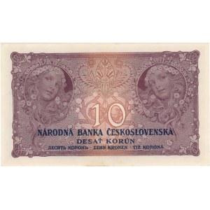 Československo - bankovky Národ. banky Československé, 10 Koruna 1927, série B035, BHK.22d, He.22b