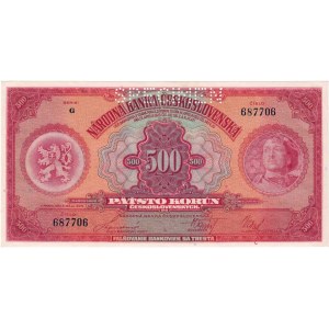 Československo - bankovky Národ. banky Československé, 500 Koruna 1929, série G, BHK.23c, He.23c.s1